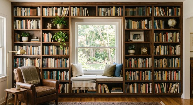 Custom Bookshelves Installation in Greensboro, NC