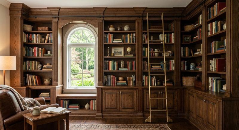 Custom Bookshelves Installation in Durham, NC