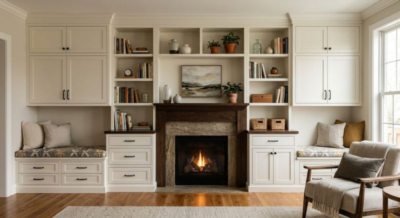 Fireplace Cabinet Installation in Annapolis, MD