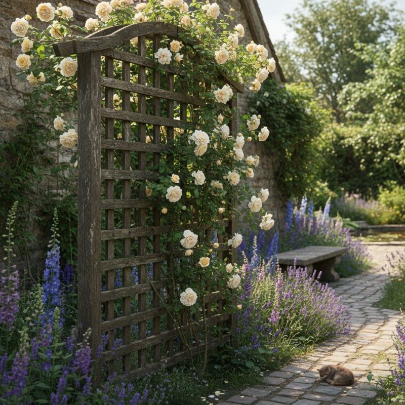 Rose Trellis Installation in Conroe, TX